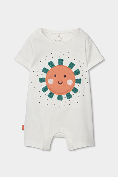 Boboli Sun Patterned Jumpsuit 3-18 Months White
