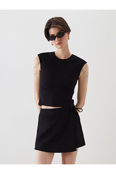 LC Waikiki Özmarka Νέα Σεζόν Μπλούζα με λαιμόκοψη ποδηλάτου και κορδόνι περίσ...