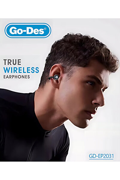 Go-Des Bluetooth Clip-On Earphones - Charging Case - 5 Hours of Continuous Pl...