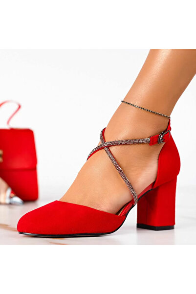 Zaira Pantofi Dama cu Toc Luiza Rosii #13346 - 37