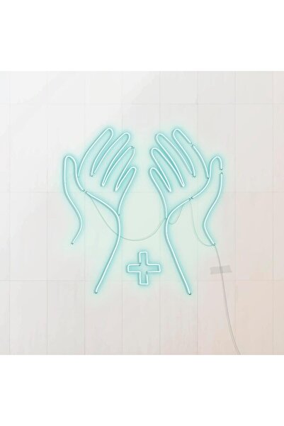 Slasa Wash Your Hands Neon Sign 50x40 cm with 6 mm Acrylic Base