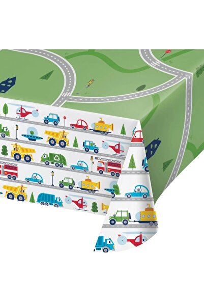 Creative Converting Transportation Time Paper Tablecover 54"x96"1CT