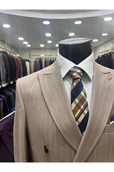 ENRICO MASAROTTI Striped Double-breasted Suit
