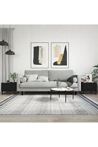 Concept Măsuțe de cafea, 2 buc., negre, 50x50x40 cm, lemn compozit