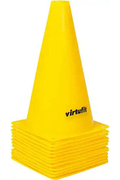 VirtuFit Training Cones 23 cm - Set of 12 - Yellow