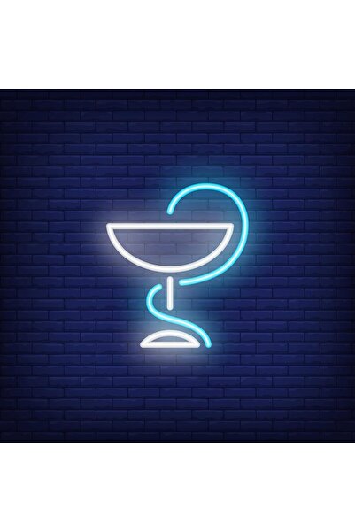 Slasa لوحة نيون تحمل رمز صيدلية سنيك بول، مقاس 42×19 سم، بقاعدة أكريليك 6 مم،...