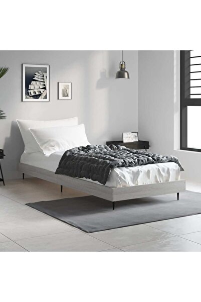 Concept Cadru de pat, gri Sonoma, 75x190 cm, lemn prelucrat