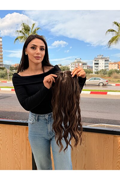 favorim peruk Koyu kumral ışıltılı vip tepelik
