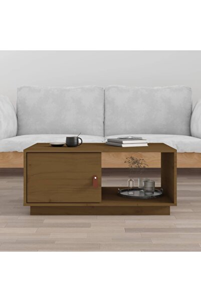 Concept Masă de cafea, maro miere, 80x50x35,5 cm, lemn masiv de pin