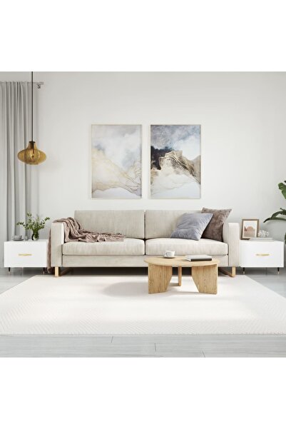 Concept Măsuță de cafea, 2 buc., alb lucios, 50x50x40 cm