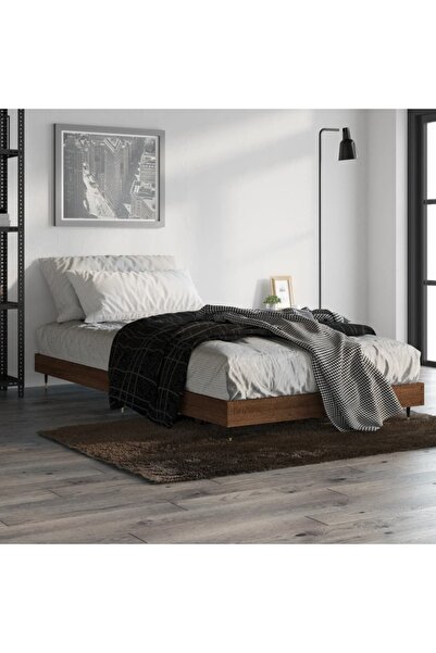 Concept Cadru de pat, stejar maro, 90x200 cm, lemn prelucrat