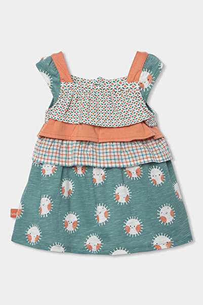 Boboli Sun Patterned Dress 6-24 Months Green