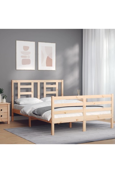Concept Cadru de pat cu tăblie, 140x200 cm, lemn masiv