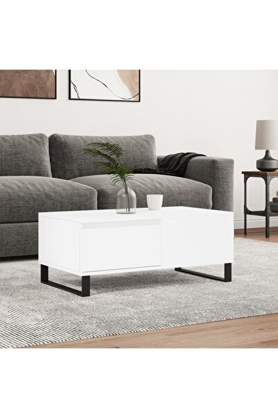 Concept Τραπεζάκι σαλονιού, λευκό, 90x50x36,5 εκ., επεξεργασμένο ξύλο