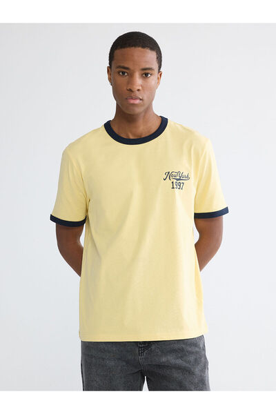 LC Waikiki Peak New Season Standard Fit New York Embroidered Men's T-Shirt