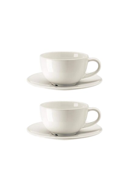 rank Coffee cup with white saucer, 250ml, 2 cups