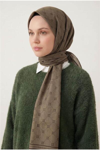 Silk Home Βαμβάκι Πολυεστέρας Σάλι Λίβα Χακί Αναπνέον Με υφή 90x200