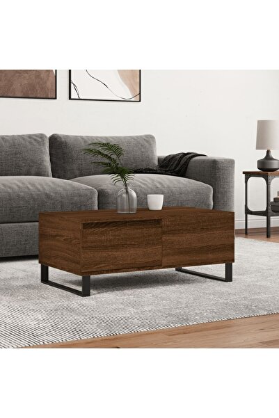 Concept Masă de cafea, stejar maro, 90x50x36,5 cm, lemn prelucrat