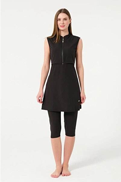 TESMAY Sportsman Lycra Fabric Quick Dry Half Zipper Zero Sleeve Tights Swimsu...