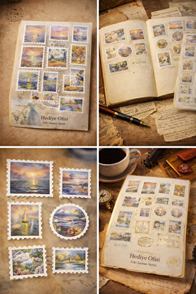 hediyeofisi 4 coli de autocolante pentru pașapoarte retro din seria Old Time,...