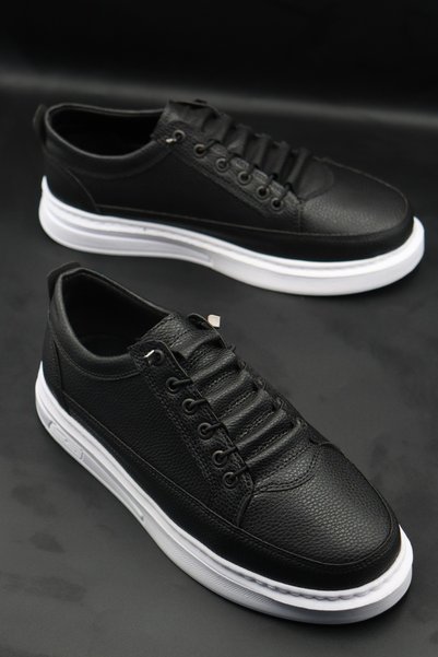 Sanvio Tarzkar Men's Black Daily Flexible Comfortable Stitched Lightly Stitched Sole Walking Guaranteed Classic Shoes