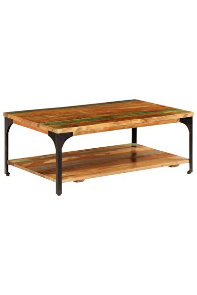 Concept Masă de cafea cu raft, 100 x 60 x 35 cm, lemn masiv reciclat