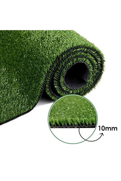 SERSIMO Artificial Grass Carpet, Lawn Type, Green, 10 mm, 10 sq m, 200×500 cm