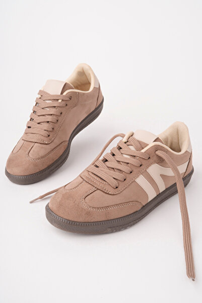 Madam Tarz Lyd-055 Nubuck Detailed Lace-Up Sports Shoes