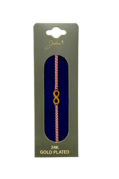 OEM Mărțișor Brățară cu Simbol Infinit, Placată cu Aur 24K, Șnur Tradițional ...