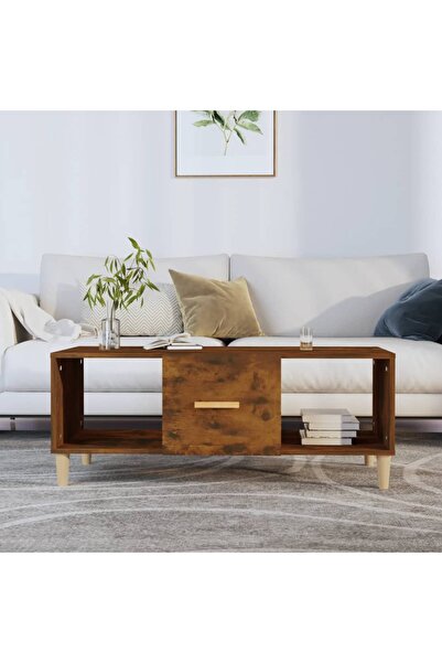 Concept Τραπεζάκι σαλονιού, καπνιστή δρυς, 102x50x40 εκ., επεξεργασμένο ξύλο