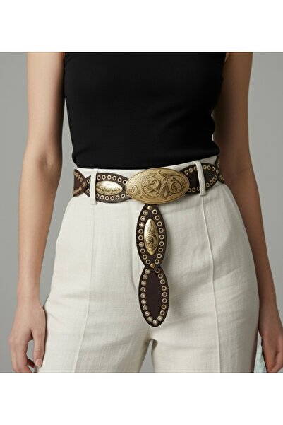 Fiori Curea de cowboy pentru femei, centură pentru rochie, centură pentru fus...