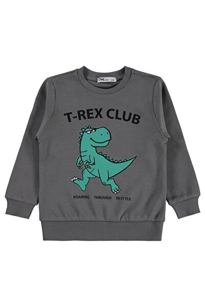 Civil Boys Trex Club Φούτερ με στάμπα για 2-5 ετών Km - Γκρι 2-3 ετών