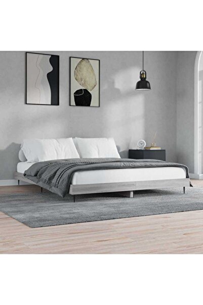 Concept Cadru de pat, gri Sonoma, 140x200 cm, lemn prelucrat
