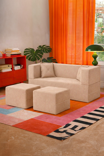 Homedius Loop Katlanır Yatak Olabilen Çok Amaçlı Çift Kişilik Koltuk