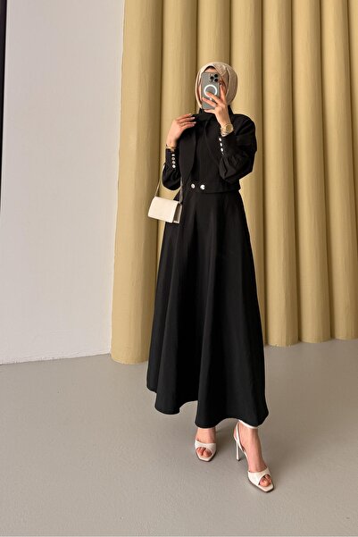 Rimel Moda طقم كوفرا مع وشاح أسود