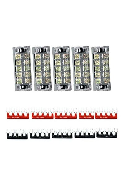 Shopi MUNTAQI 10-Piece 600V 15A Double Row Screw Terminal Strips with Cover