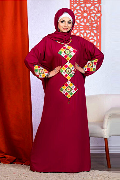 AsrymShop Lightweight Cotton viscose prayer robe, brick color