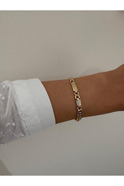 XUPING JEWELRY سلسلة خاصة من الأساور الذهبية XP ذات الشريط المستطيل من الزركون