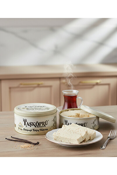 TAŞKÖPRÜ Helvacısı Sade Osmanlı Tahin Helvası Teneke Kutu (850 G)
