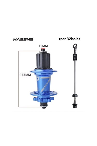 HASSNS Pro7 32H Bisiklet Göbek 32 Delik Arka Jant Göbeği Mavi Renk