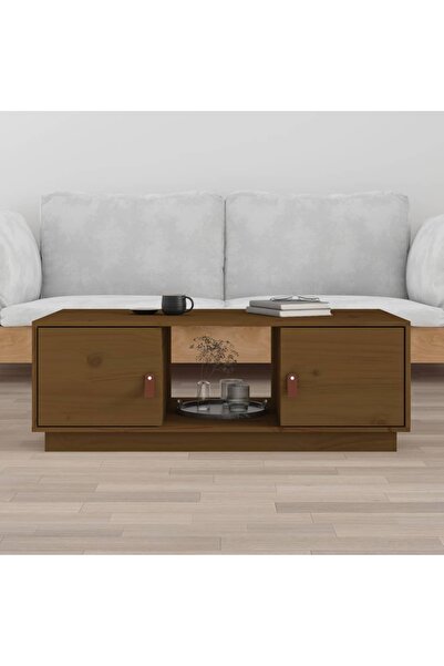 Concept Masă de cafea, maro miere, 100x50x35 cm, lemn masiv de pin