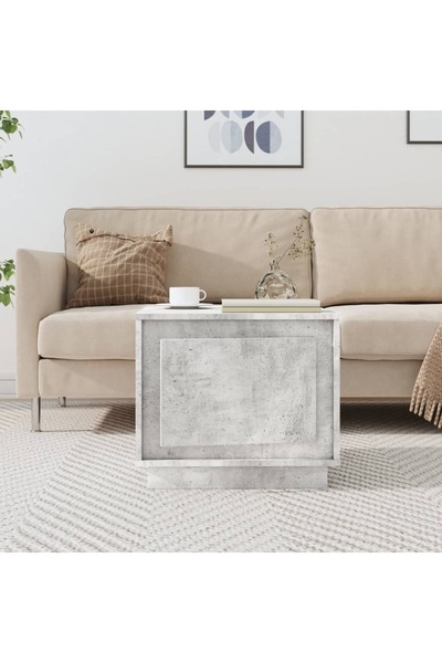 Concept Τραπεζάκι σαλονιού, γκρι σκυροδέματος, 51x50x44 εκ., επεξεργασμένο ξύλο