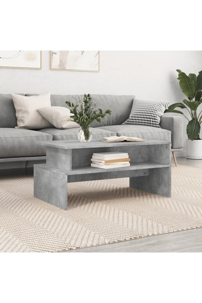 Concept Τραπεζάκι σαλονιού, γκρι σκυροδέματος, 90x55x42,5 εκ., επεξεργασμένο ...