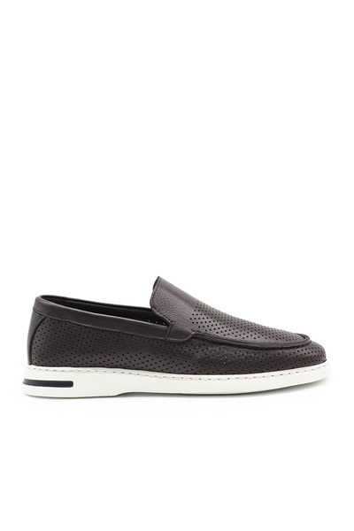 Ferrier Amalfi Black Genuine Leather Men's Loafer Casual Shoes with Eva Sole