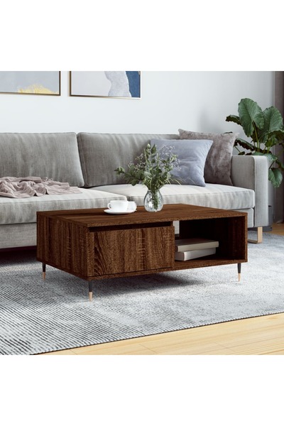 Concept Masă de cafea, stejar maro, 90x60x35 cm, lemn compozit