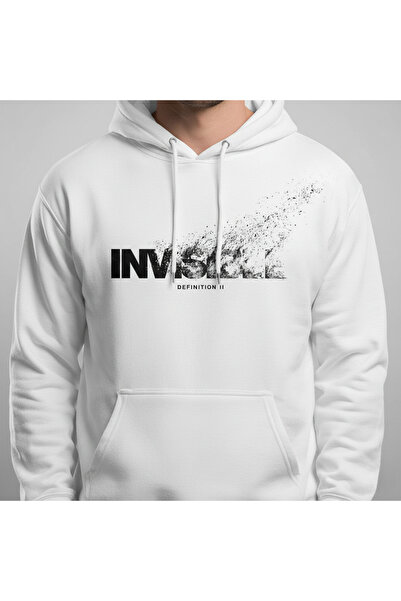 Eritqaa Invisible Written Street Style Unisex Hoodie Modern Hooded Sweatshirt