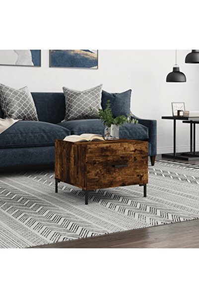 Concept Masă de cafea, stejar afumat, 50x50x40 cm, lemn prelucrat