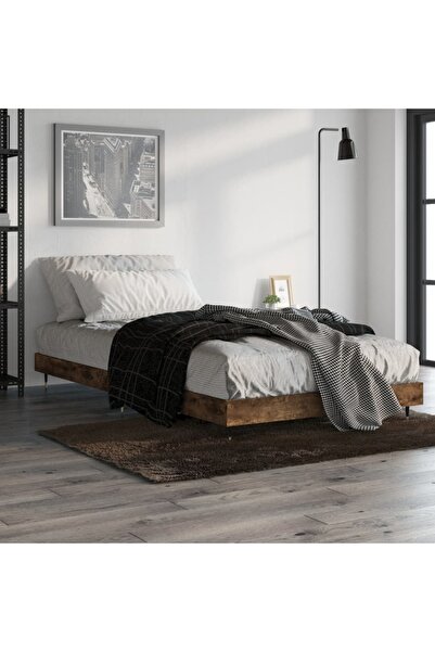 Concept Cadru de pat, stejar afumat, 90x200 cm, lemn prelucrat