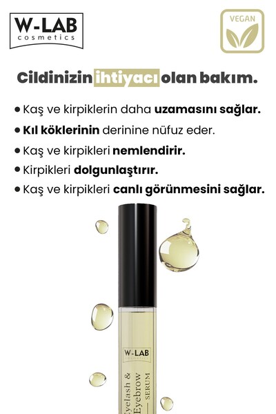 W-Lab Cosmetics Kaş Kirpik Serumu 10 ML