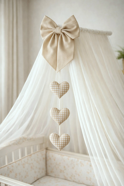 Mutlu Başlangıçlar ناموسية للأطفال، ناموسية لسرير الأطفال، فيونكة على شكل تاج...